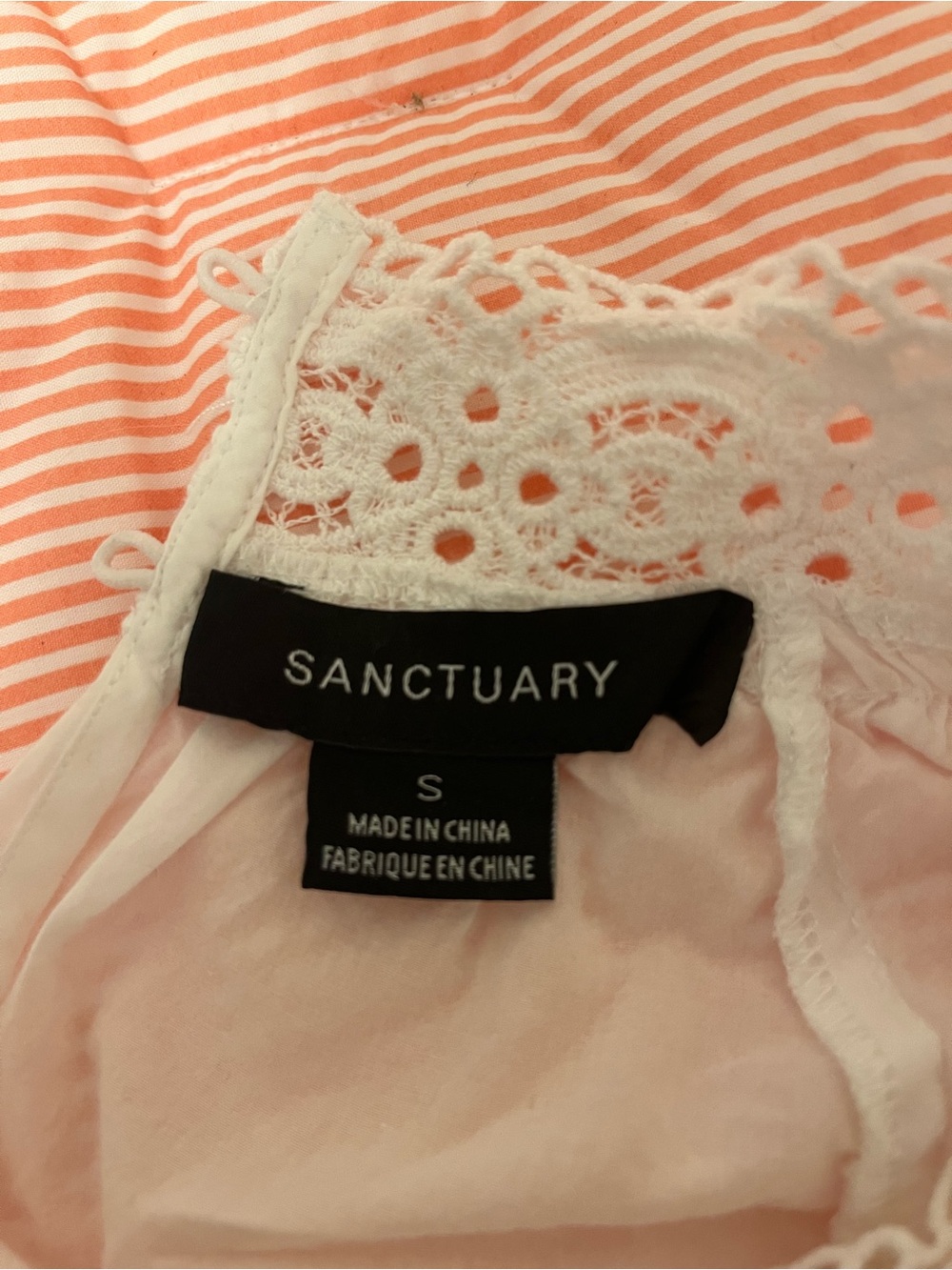 Sanctuary White Eyelet Lace High-Neck Blouse - Picture 5 of 8